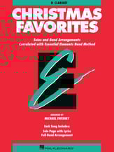 Essential Elements Christmas Favorites Clarinet band method book cover